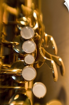 Close-up of Saxophone used in a Band