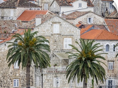 Croatia, Hvar, Houses On Hillside