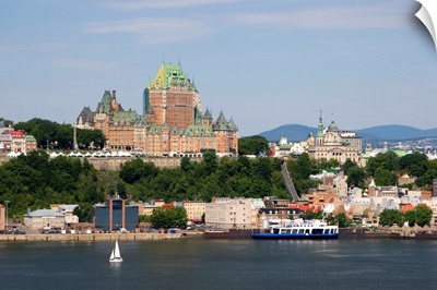 Ferry boat on the St. Lawrence River at Quebec City, Quebec, Canada