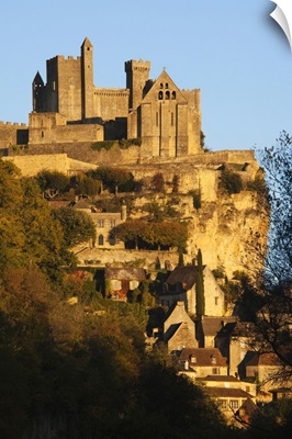 France, Aquitaine Region, Beynac-Et-Cazenac, Chateau De Beynac, Elevated View