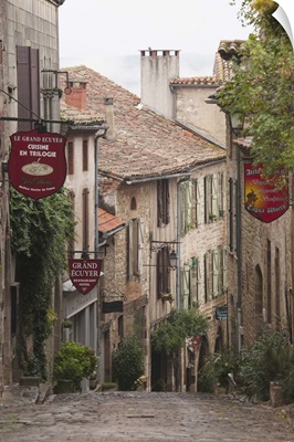 France, Cordes-Sur-Ciel, Buildings Along Grand Rue Raymond VII