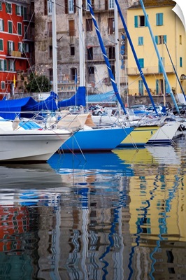 France, Corsica, Sailboats At The Marina At Old Port In Bastia