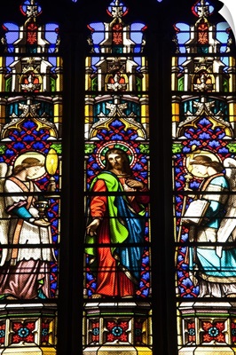 France, Languedoc-Roussillon, Cathedrale St-Jean, Stained Glass Windows