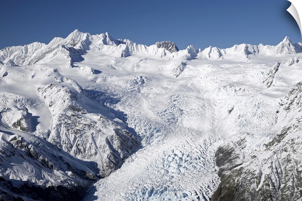 Franz Josef Glacier, West Coast, South Island, New Zealand - aerial