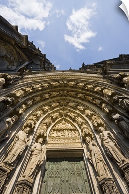 Germany, Cologne, Cologne Cathedral, Kolner Dom, Front Entrance Detail