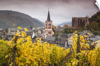 Germany, Rhineland-Pfalz, Bacharach, town view in autumn