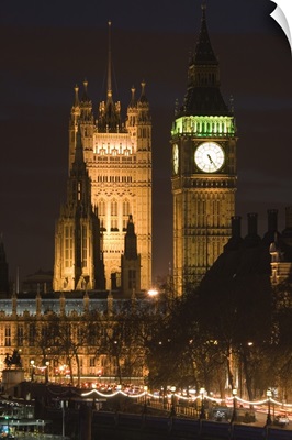 Houses Of Parliament, London, England, Evening