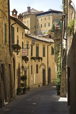 Italy, Montepulciano. Empty street scene