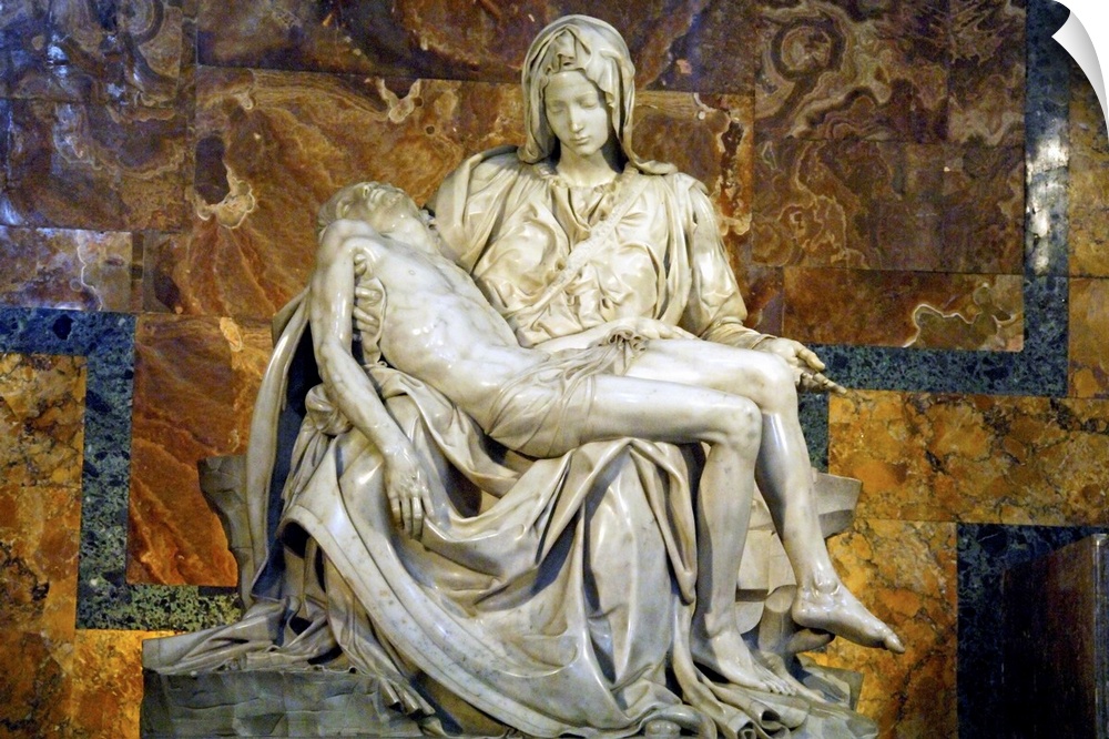 Europe, Italy, Rome. Michelangelo's masterpiece sculpture, Pieta (1499). St. Peter's Basilica (aka Basilica di San Pietro)...