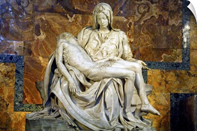 Italy, Vatican City, Michelangelo's masterpiece sculpture, Pieta, St. Peter's Basilica