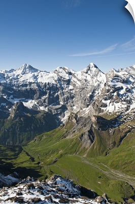 Jungfrau Region, Switzerland. Jungfrau Massif From Schilthorn Peak