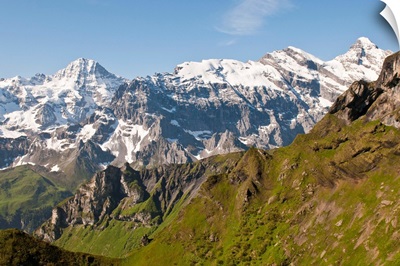 Jungfrau Region, Switzerland. Jungfrau Massif From Schilthorn Peak