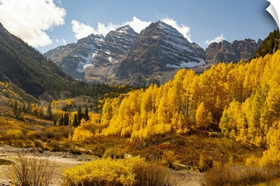 Maroon Bells-Snowmass Wilderness In Aspen, Colorado In Autumn