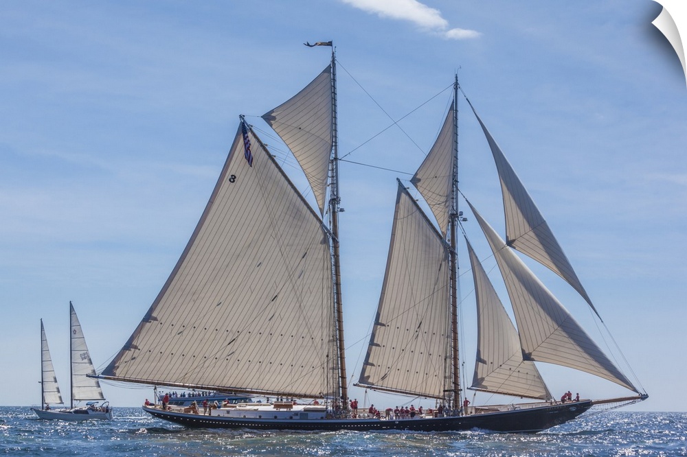 Massachusetts, Cape Ann, Gloucester Schooner Festival, Schooner Parade Of Sail