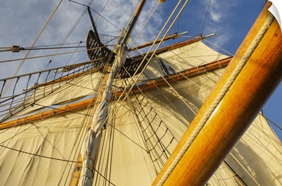 Mast Rigging And Sails Of Hawaiian Chieftain, A Square Topsail Ketch