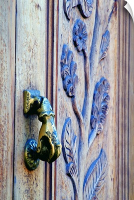 Mexico, San Miguel de Allende, Hand-shaped Wooden Door Knocker