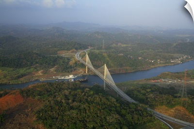 Millenium Bridge, spanning over the Panama Canal, Panama