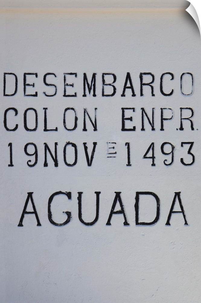 Puerto Rico, West Coast, Aguada, Bahia de Aguadilla bay, Monument to Columbus landing, November 19, 1493