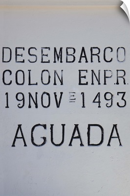Monument to Columbus landing, Aguada, Bahia de Aguadilla Bay, Puerto Rico