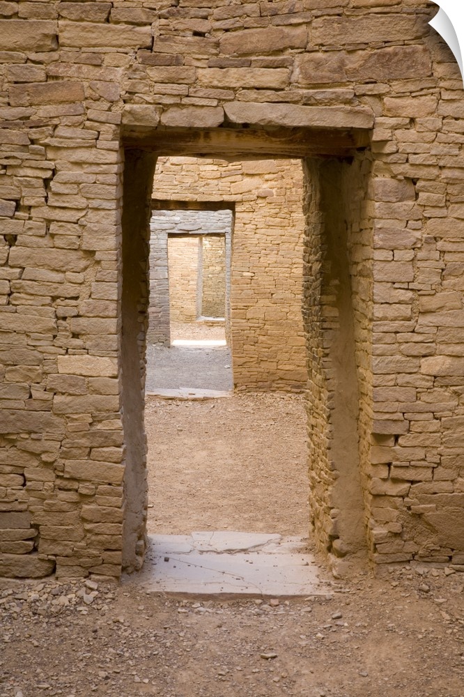 NM, New Mexico, Chaco Culture National Historic Park, Chaco Canyon, home of Ancestral Pueblo people between AD 850 - 1250,...