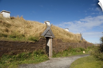 Newfoundland and Labrador, L'Anse Aux Meadows, Replica of Viking longhouse