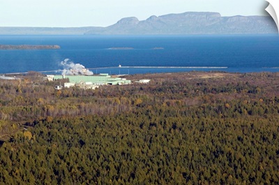 Ontario, Thunder Bay, Paper Mill and Lake Superior from Mt. Mackay