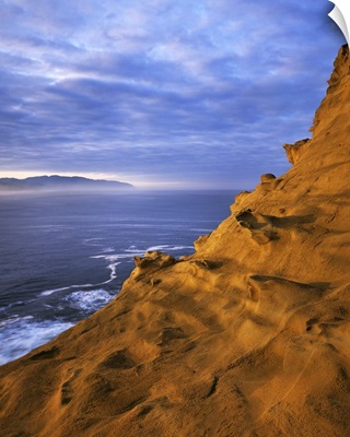 Oregon, Oregon Coast near Lincoln City, Cape Kiwanda State Natural Area, Rock Formations