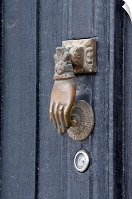 Ornamental door knocker, Antigua Guatemala, Sacatepequez, Guatemala