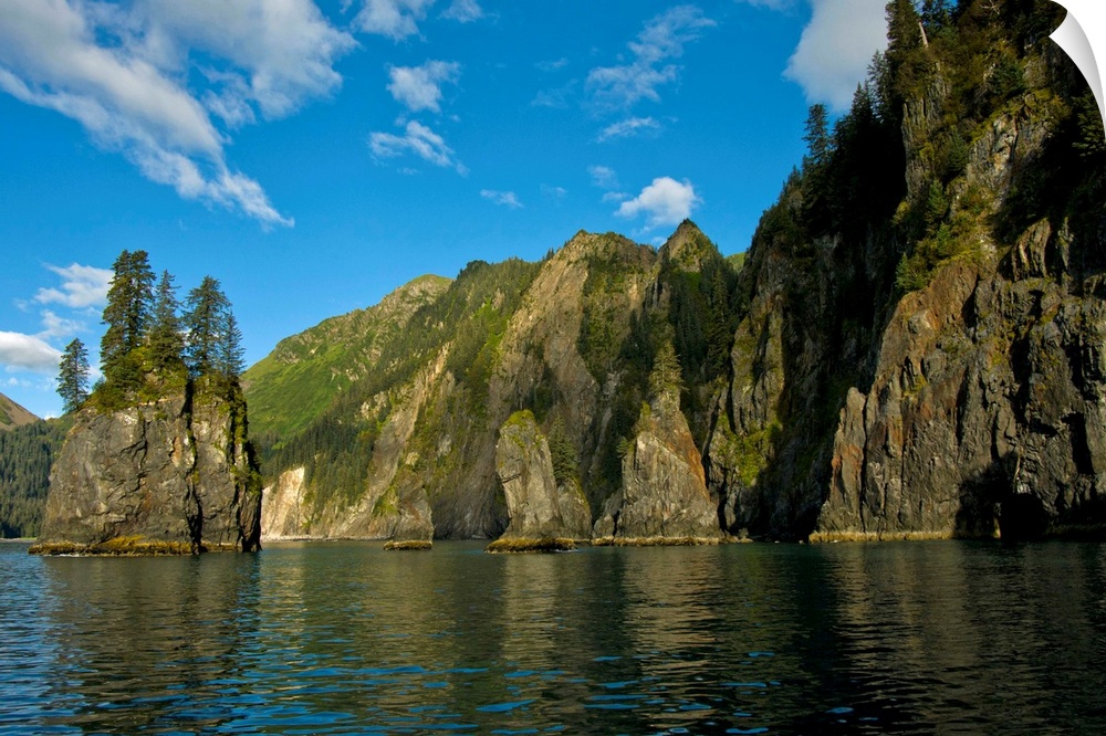 Pacific Northwest, Alaska, Kenai Fjords National Park. Fantastic Spire Cove.