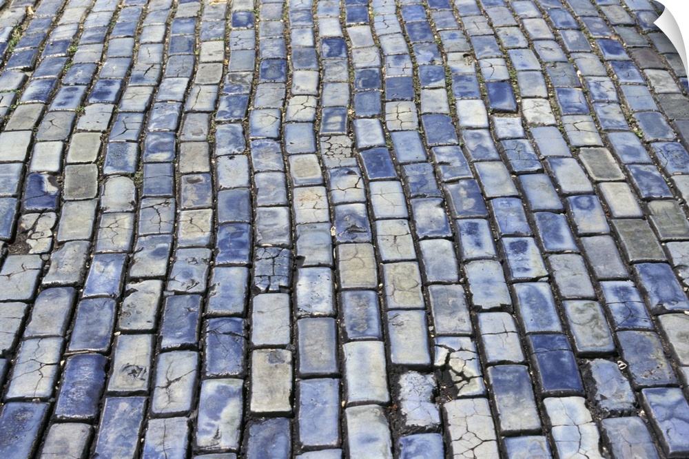 Puerto Rico. Cobblestone street; small stone as ballast on Spaniards galleons and then to pave streets.