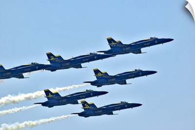 Seattle, The Blue Angels, Navy precision flying team, six F/A-18 Hornet aircraft