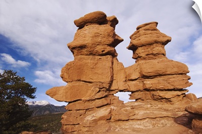 Siamese Twins Rock formation, Garden of The Gods National Landmark, Colorado