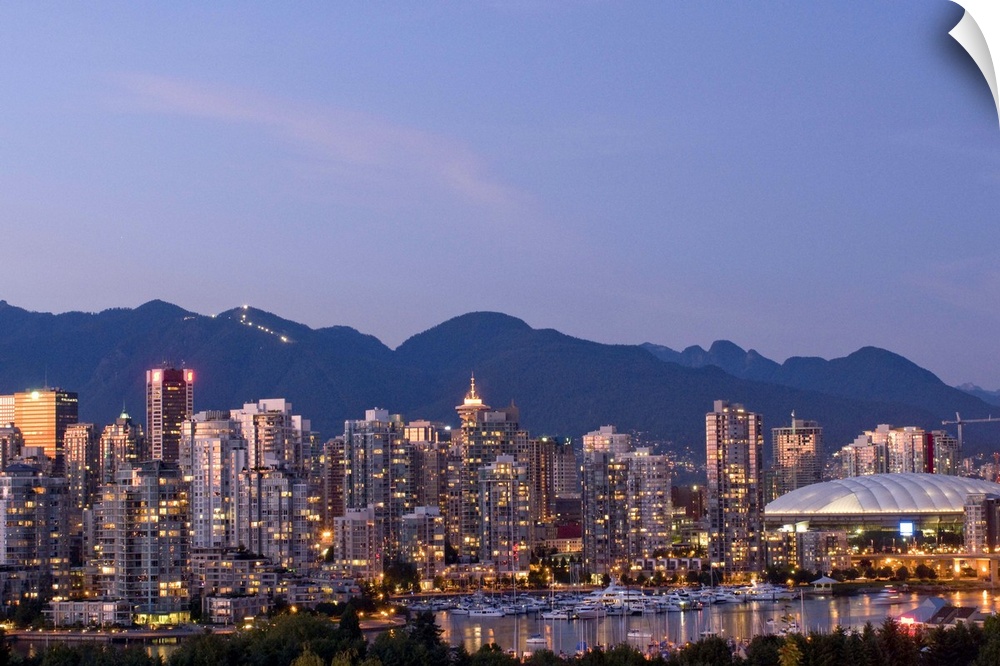 Skyline of Vancouver, BC, Canada.
