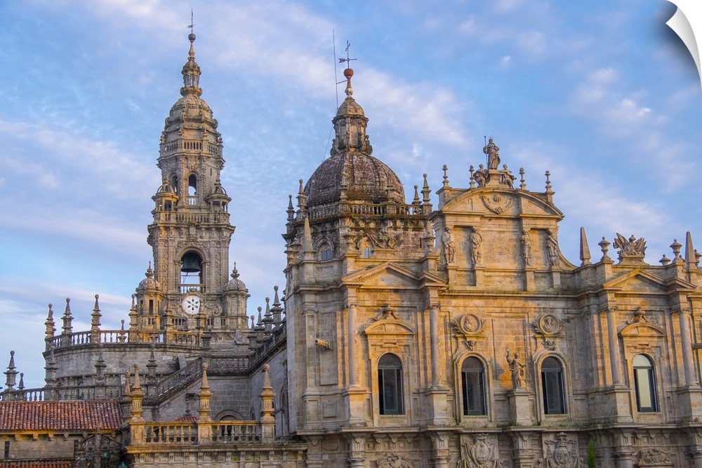 Spain, Santiago de Compostela. Cathedral of Santiago de Compostela and the Way of Saint James.