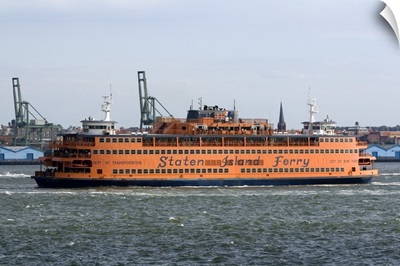 Staten Island Ferry in the harbor at New York City, New York