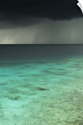 Storm over Ocean, Western Bonaire, Netherlands Antilles, Caribbean