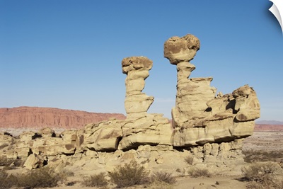 'Submarine' stone formation in National Park Moon Valley, Valle de la Luna