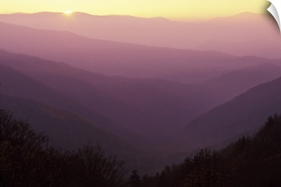 Sunrise from Newfound Gap area, Great Smoky Mountains National Park, North Carolina