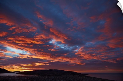 Sunrise Over Otago Harbor And Pacific Ocean, Dunedin, South Island, New Zealand
