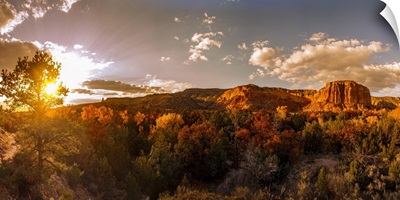 Sunset And Fall Colors, New Mexico