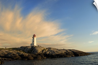 Sunset at Peggy's Point Lighthouse, Peggy's Cove, Nova Scotia
