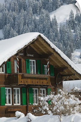 Switzerland, Bern, Kandersteg: Kandertal Valley, Ski Chalet