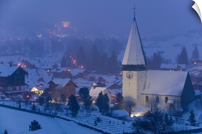 Switzerland, Bern, Saanen (Area Around Gstaad): Town Church