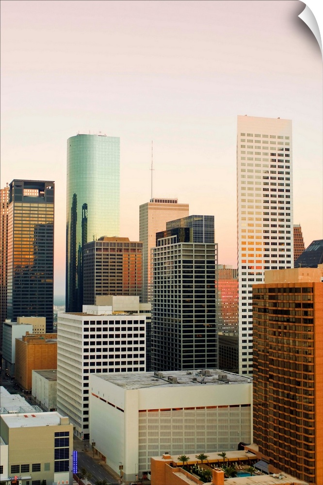 Texas, Houston, Downtown Skyline.