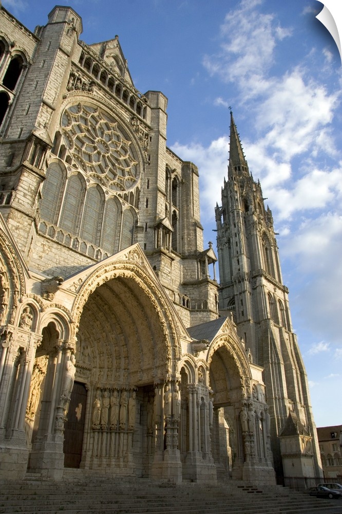 The Cathedral of Our Lady of Chartres at Chartres in the region of Centre, France.