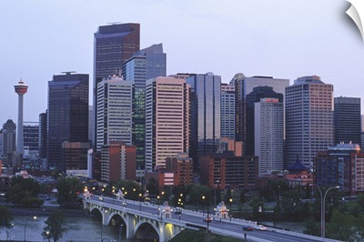 The skyline of Calgary, Alberta, Canada