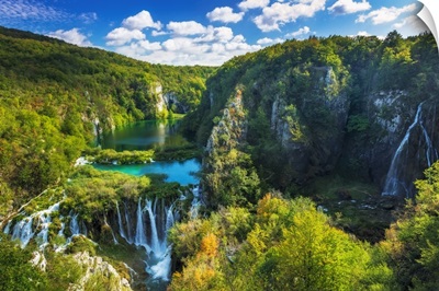 Travertine cascades on the Korana River, Plitvice Lakes National Park, Croatia