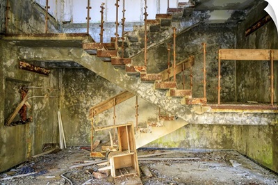 Ukraine, Pripyat, Chernobyl, Staircase