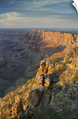 USA, Arizona, Sunset Over The Grand Canyon From Navajo Point, Grand Canyon National Park