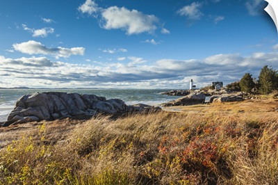 USA, Massachusetts, Cape Ann, Gloucester, Annisquam Lighthouse During Autumn